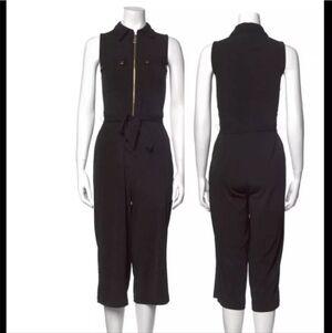 NWOT Michael Kors Jumpsuits Capris Style MK Zipper Logo and buttons. Size M